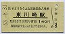 A型・記念券★上山田線・東川崎駅(140円券)