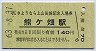 A型・記念券★上山田線・熊ヶ畑駅(140円券)