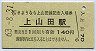 A型・記念券★上山田線・上山田駅(140円券)