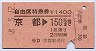 自由席特急券★京都→150kmまで(昭和58年)