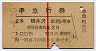 赤線1条★準急行券(軽井沢から乗車・2等青・昭和40年)