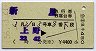 新星号・急行B寝台券(上野→・昭和56年)