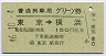 普通列車用グリーン券★東京→横浜(昭和46年)