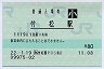 [九]E-POS★大村線・竹松駅(80円券・平成22年・小児)