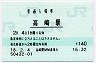高崎線・高崎駅(140円券・平成18年)