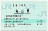 関西本線・亀山駅(140円券・平成29年)