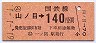 東京印刷・金額式★(ム)山ノ目→140円(昭和61年)