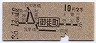 青地紋・地図式★御徒町→2等10円(昭和36年)