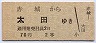 東武鉄道・青地紋★赤城→太田(2等70円)