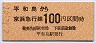 京急・金額式★平和島→100円(平成2年)