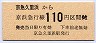 京急・金額式★京急久里浜→110円