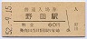 大阪環状線・野田駅(60円券・昭和52年)