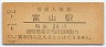北陸本線・富山駅(20円券・昭和42年)