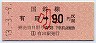 有田→90円(昭和63年・小児)
