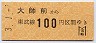 東武★大師前→100円(平成3年)