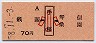 銭函←[手稲]→琴似・桑園(昭和58年・70円・小児)