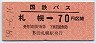 国鉄バス・券番10000番★札幌→70円(昭和59年)
