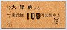 東武★大師前→100円(昭和60年)