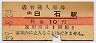 東北本線・白石駅(10円券・昭和39年)