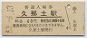 身延線・久那土駅(60円券・昭和53年)