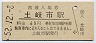 中央本線・土岐市駅(60円券・昭和52年)