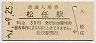 北陸本線・松任駅(30円券・昭和51年)