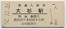 土讃本線・大杉駅(60円券・昭和52年)