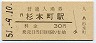 阪和線・杉本町駅(30円券・昭和51年)
