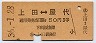 新潟印刷・赤地紋★上田⇔屋代(昭和36年・3等50円)