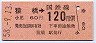 東京印刷★猿橋→120円(昭和58年)