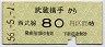 西武★武蔵横手→80円(昭和56年)