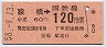 東京印刷★猿橋→120円(昭和58年)