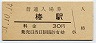 紀勢本線・椿駅(30円券・昭和51年)