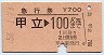 急行券★甲立→100km(昭和58年)