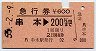 急行券★串本→200km(昭和55年)