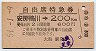 自由席特急券★安房鴨川→200km(昭和51年・太海発行)
