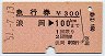 急行券★浪岡→100km(昭和51年)