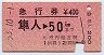 急行券★隼人→50km(昭和53年)