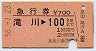 急行券★滝川→100km(昭和58年)