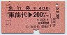 急行券★東能代→200km(昭和51年)