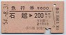 急行券★石越→200km(昭和54年)