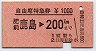 自由席特急券★肥前鹿島→200km(昭和.年)
