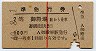 赤線1条・2等青★準急行券(御殿場から乗車・昭和40年)