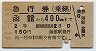 急行券(乗継)★函館→400kmまで(昭和41年・2等青)