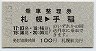 青地紋★乗車整理券(札幌→手稲・昭和60年)