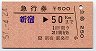 急行券(補充)★新宿→50km(昭和57年)