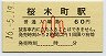 A型・根岸線・桜木町駅(60円券・小児・平成16年)