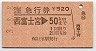 急行券(西富士宮→50km・平成3年)
