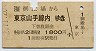 御殿場→東京山手線内(平成2年・1800円)