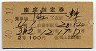2等青★さぬき号・座席指定券(岡山→東京・昭和40年)